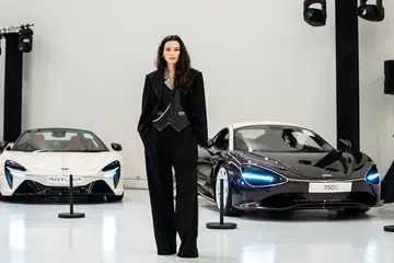 Chelsea Scott-Blackhall with the McLaren Artura Spider and 750S Coupe
