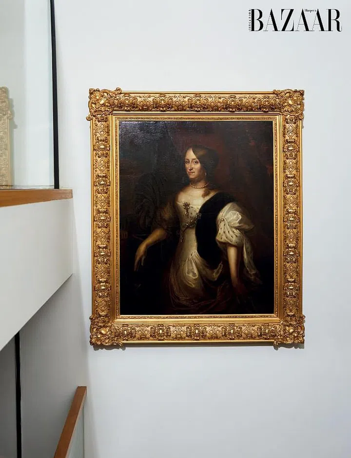 An heirloom oil painting from the 1860s.