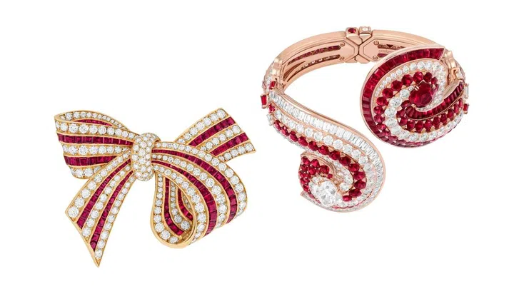 Two high jewellery creations featuring rubies secured in place through Van Cleef & Arpels' signature Mystery Set technique (Photo: Van Cleef & Arpels)