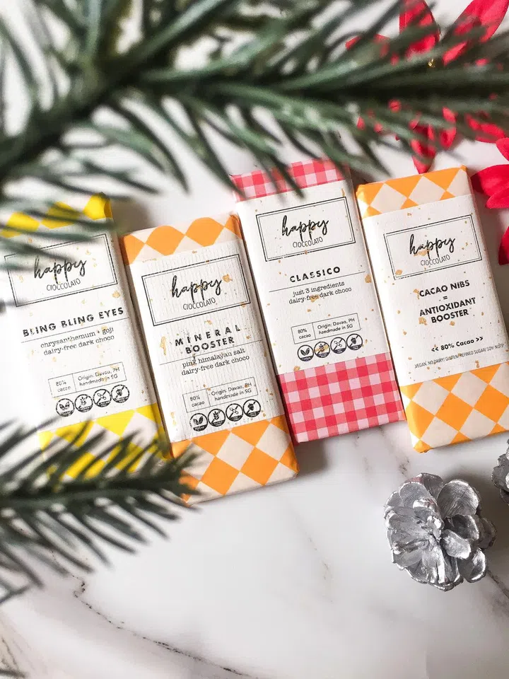 Happy Cioccolato's chocolates are organic and vegan-friendly.