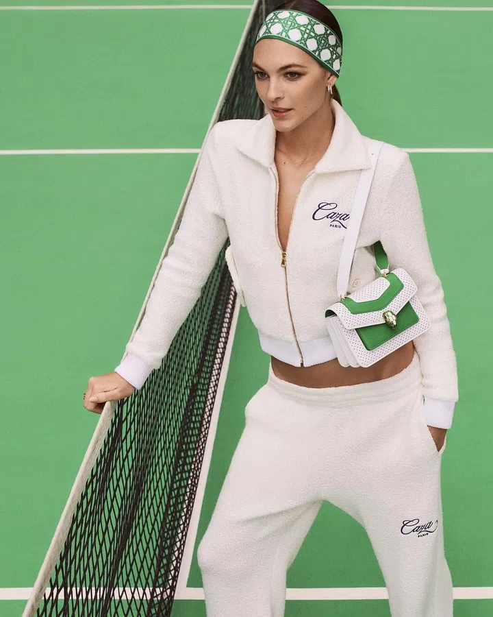 From the Apres Tennis collection: A model carries the Serpenti Forever bag. Photo: Bulgari