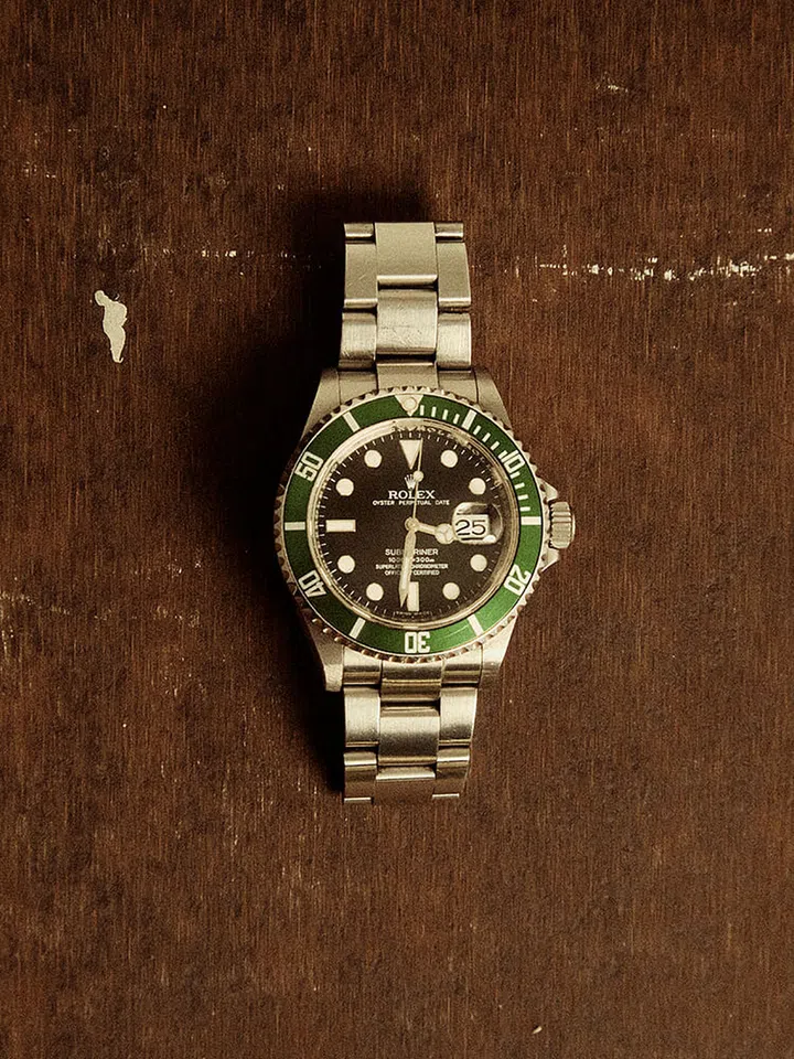 Rolex Submariner 16610V "Kermit". (Photo: Lawrence Teo)
