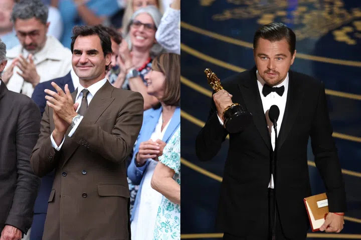 Rolex Testimonees Roger Federer and Hollywood actor Leonardo DiCaprio