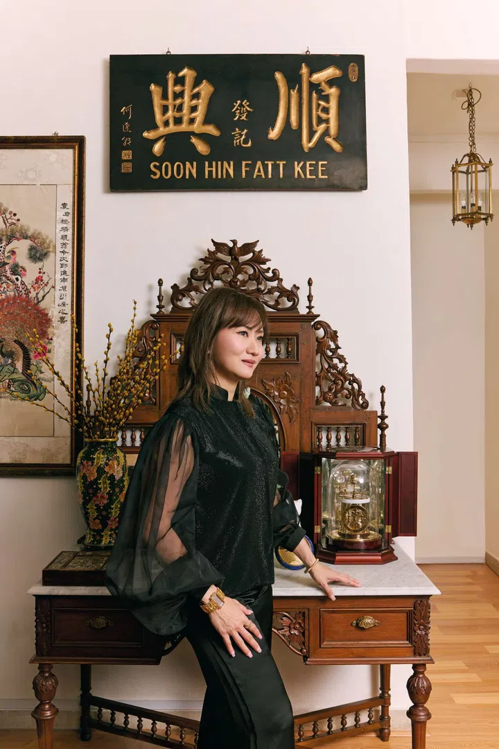 Singaporean watch collector Christina Lim wearing her vintage Omega DeVille 70s yellow gold bracelet watch