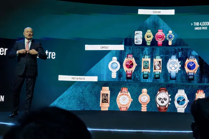 CEO of Breitling’s House of Brands Georges Kern introducing Universal Genève revived collections at Siam Paragon Bangkok Watch Week 2026, marking the historic Swiss watchmaker’s Southeast Asian debut
