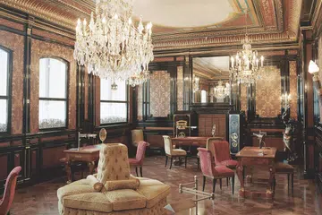 The lush interiors of the Patek Philippe Salon in Geneva