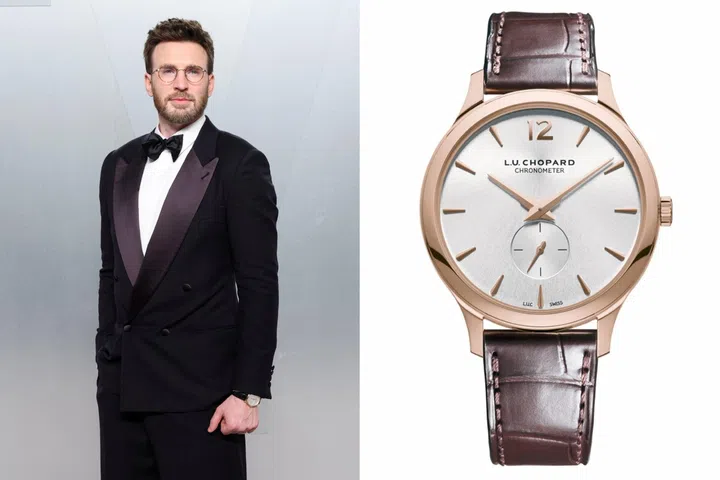 Chris Evans wearing Chopard L.U.C XPS at Oscars 2026