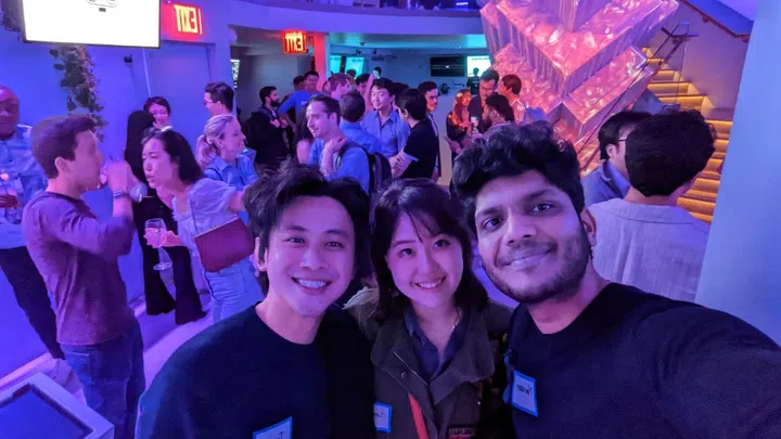 Pawjourr's founding team attending networking events. (Photo: Jane Peh)