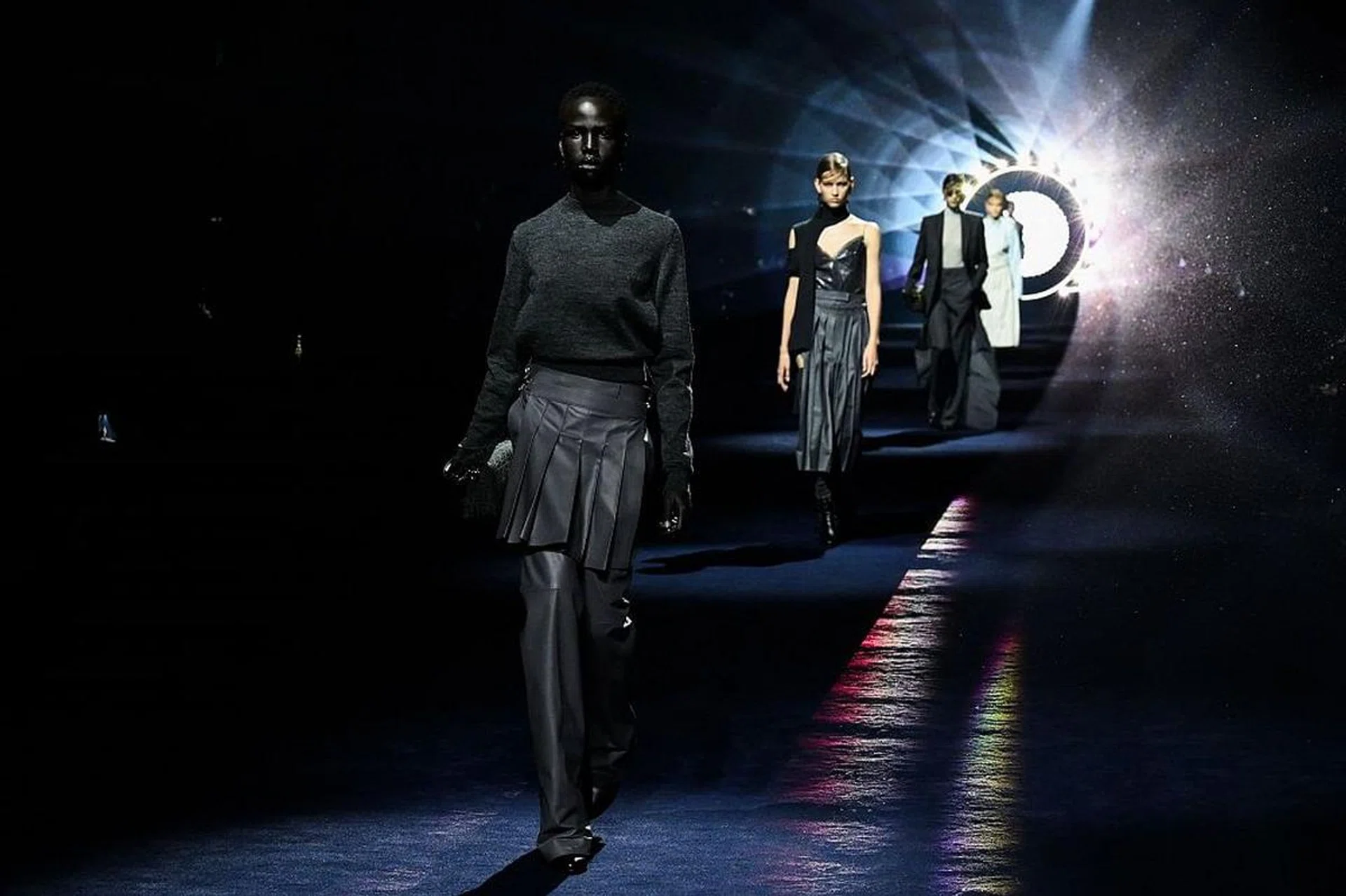 Models present creations for Fendi on February 22, 2023 during the Fall-Winter 2023-2024 Women's and Men's Collections as part of the Fashion Week in Milan. (Photo: Photography Miguel Medina / AFP)