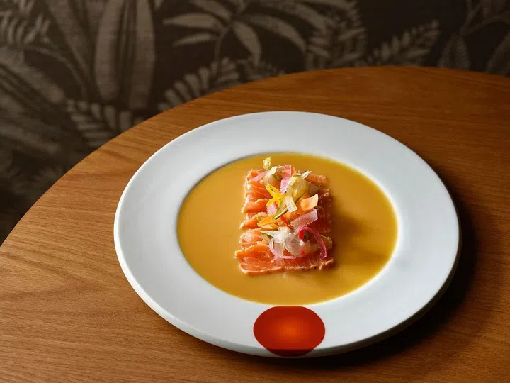 Salmon Tataki Karashi Sumiso (Photo: Nobu Singapore)
