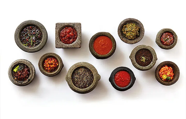 An array of popular sambals.
