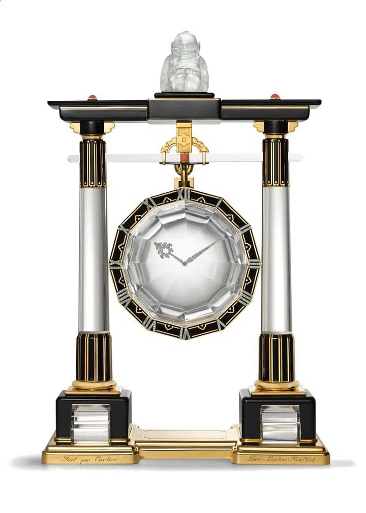 Large Portique mystery clock (1923) taking the form of a Shinto shrine gate (Photo: Cartier)