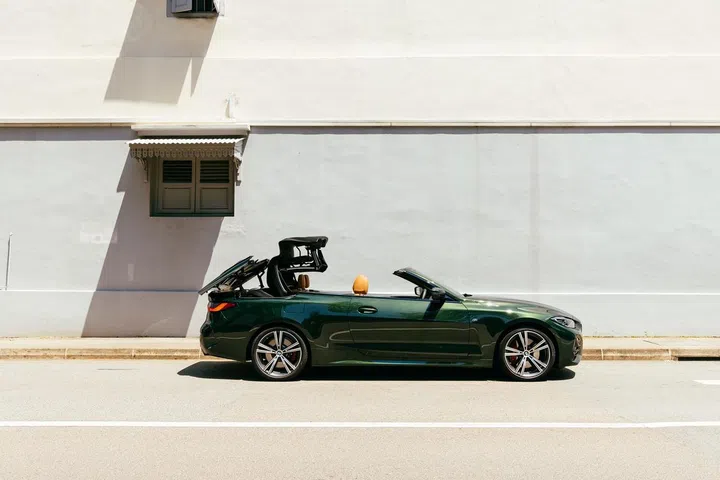 The soft top can be operated at speeds of up to 50kph. Photo credit: BMW Asia.