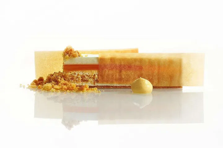 The traditional Taiwanese pineapple cake gets an elegant reinterpretation in this off-menu creation by chef Zor Tan at Born. (Photo: Born)