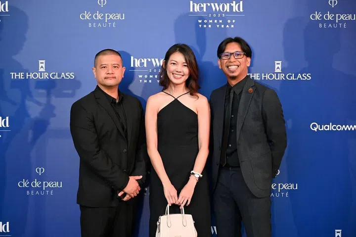From left to right: Raymond Goh, Estelle Low, Ray Ticsay. (Photo: Her World)