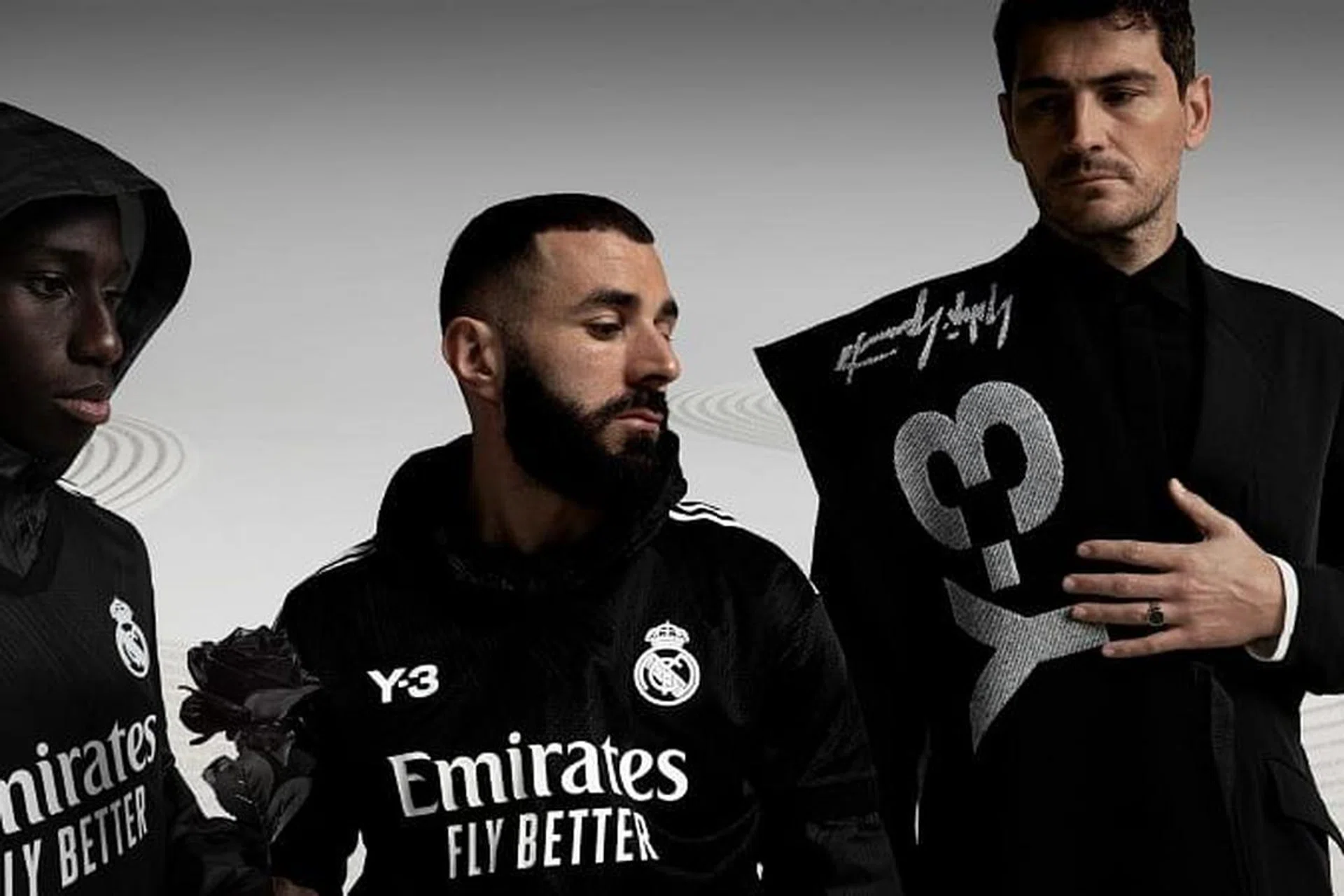 The soccer jersey from the collaboration between Y-3 and Real Madrid.