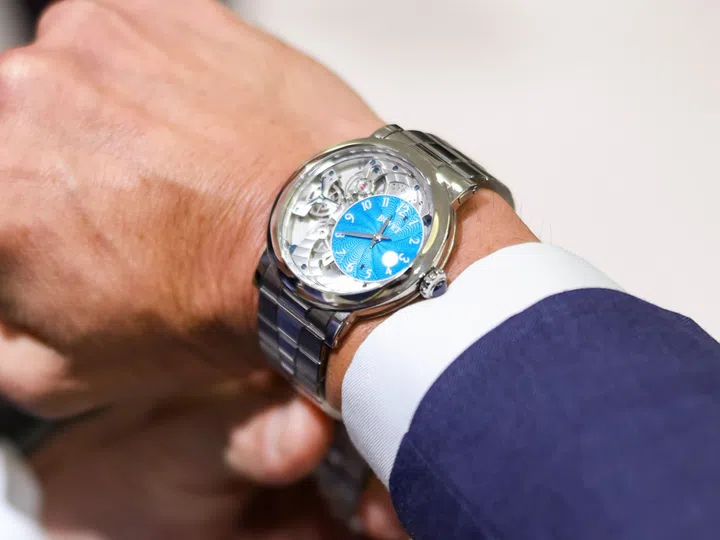 The Bovet Recital 12 with a titanium blue dial. (Photo: Bovet)