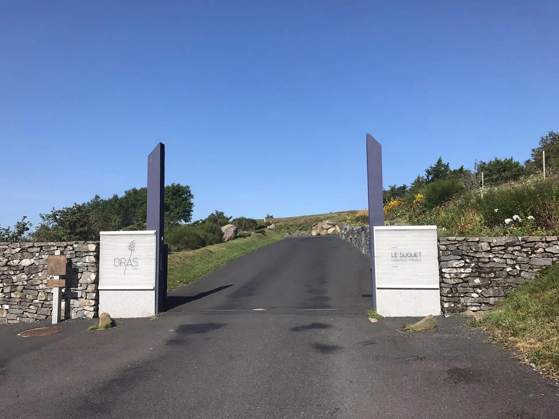 The entrance to three-Michelin-starred Le Suquet restaurant in Laguiole, France (photo: Julien Royer) 