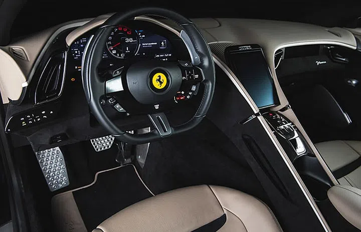 Ferrari Roma interior.