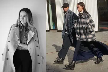 Clare Waight Keller with her designs for Uniqlo.