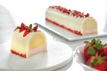Durian strawberry logcake from Goodwood Park Hotel