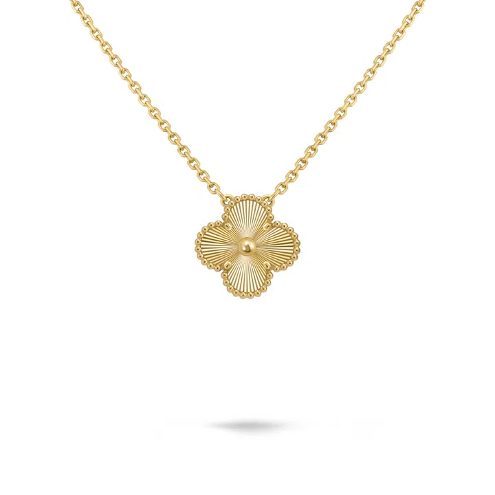 Van Cleef & Arpels Vintage Alhambra Pendant, Guilloché
