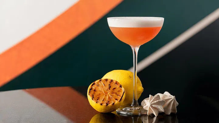 Flow Bar Burnt Lemon Whiskey Sour