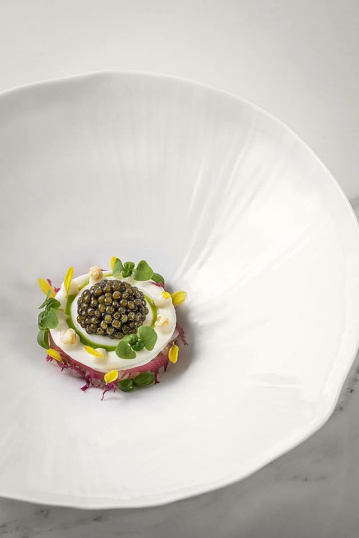 Caviar - Royal Belgian Osietra Caviar, Hokkaido Scallop, Buttermilk
