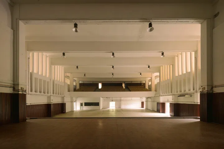 The developers have yet to anoint the school hall with a purpose, but its potential as an event space is undeniable. (Photo: New Bahru)