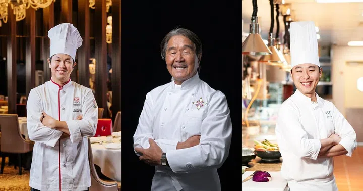 Chef Chen Kentaro, Iron Chef Hiroyuki Sakai and Chef Sam Chin. (Photo: VUE)