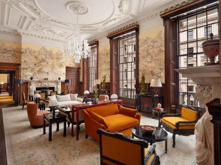 The devil is in the details of the lounge in The Raffles Suite. (Photo: Raffles London at The OWO)