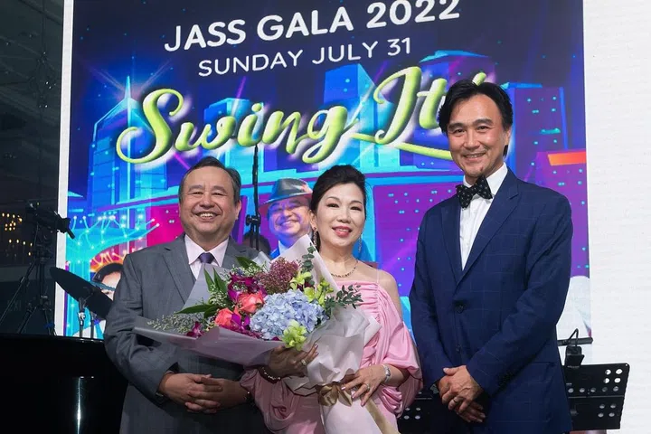 Jeremy Montiero, Susan Peh (Chair of the JASS Gala Committee) and Albert Chiu