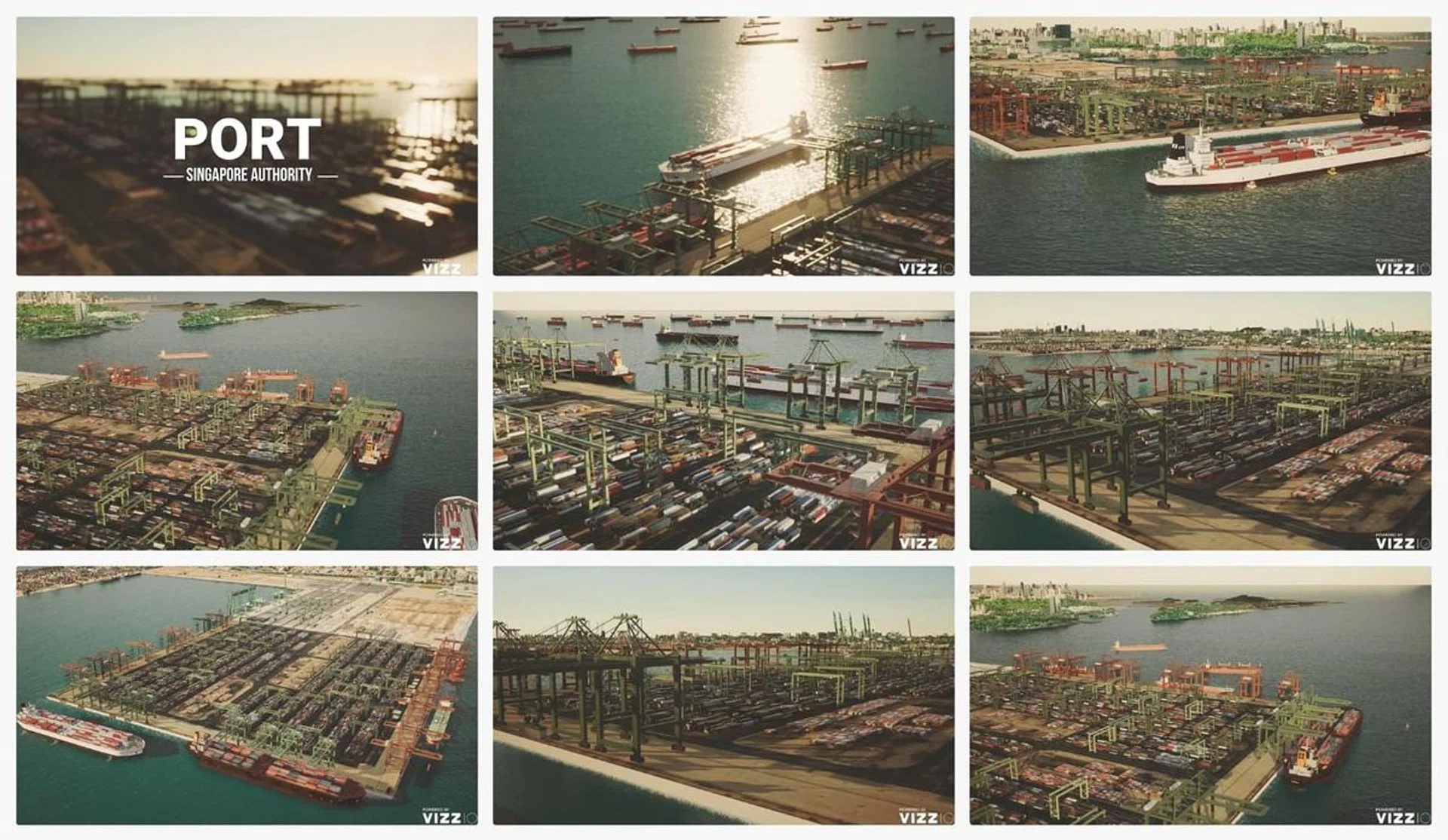 A 3D reconstruction of the port in Singapore.