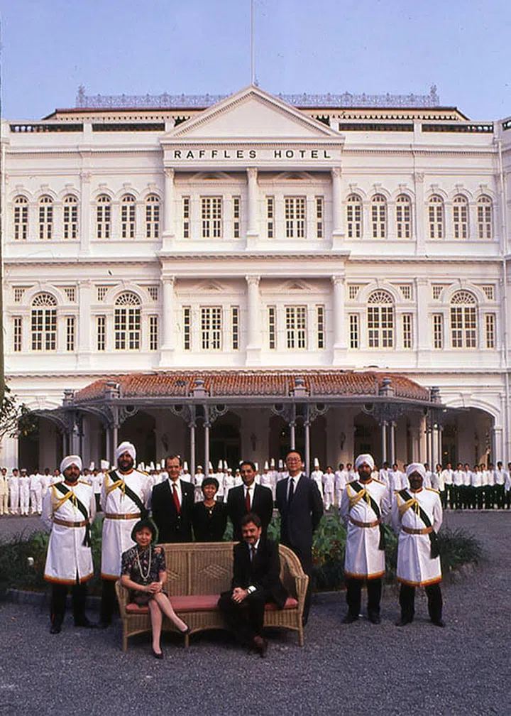 Raffles Hotel's grand reopening after their two-and-a-half year restoration in 1991. 