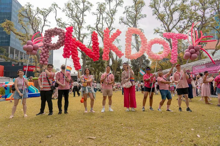 Pink Dot attendees at last year's protest (Photo: Pink Dot SG)