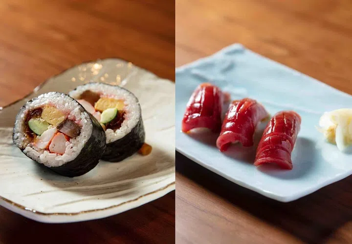 Roll sushi and akami sushi. Photos: Marina Bay Sands