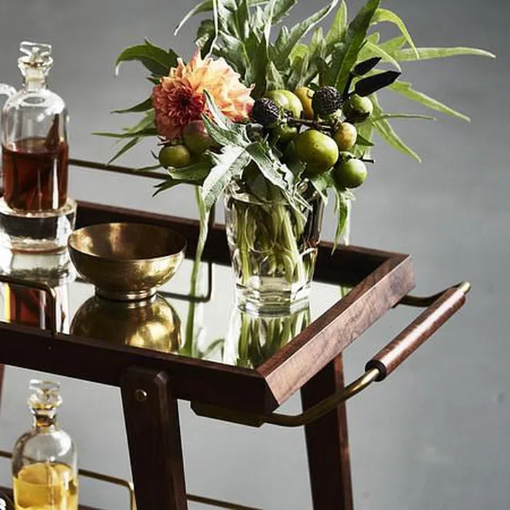 Roman and Williams Guild Bachelor Bar Cart