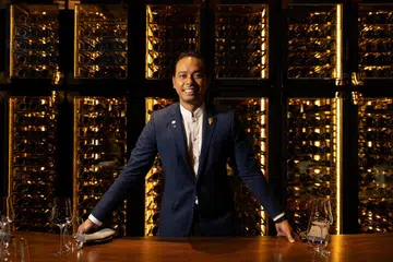 N. Faizal Restaurant Manager and Sommelier butchers block raffles hotel