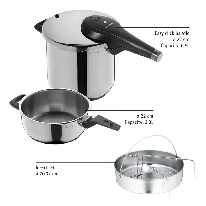 WMF Perfect Premium Pressure Cooker Set 2-pieces (6.5L + 3.0L)