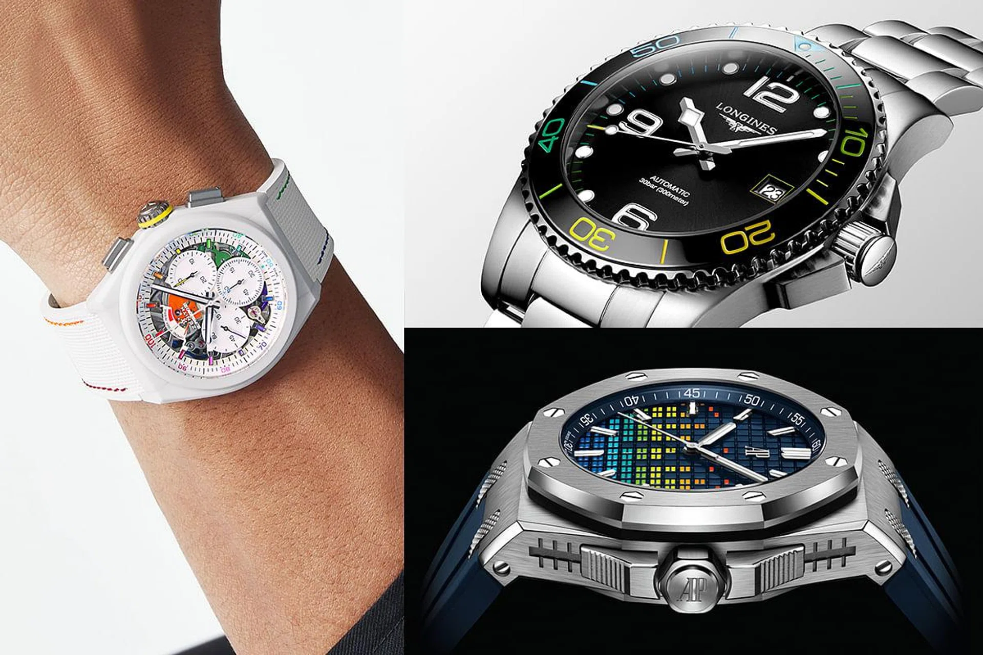 Rainbow watches from Zenith, Longines and Audemars Piguet