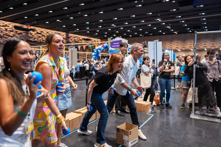 Claus Kristensen (centre) at Lego’s Play Pay in June 2024. (Photo: Lego) 
