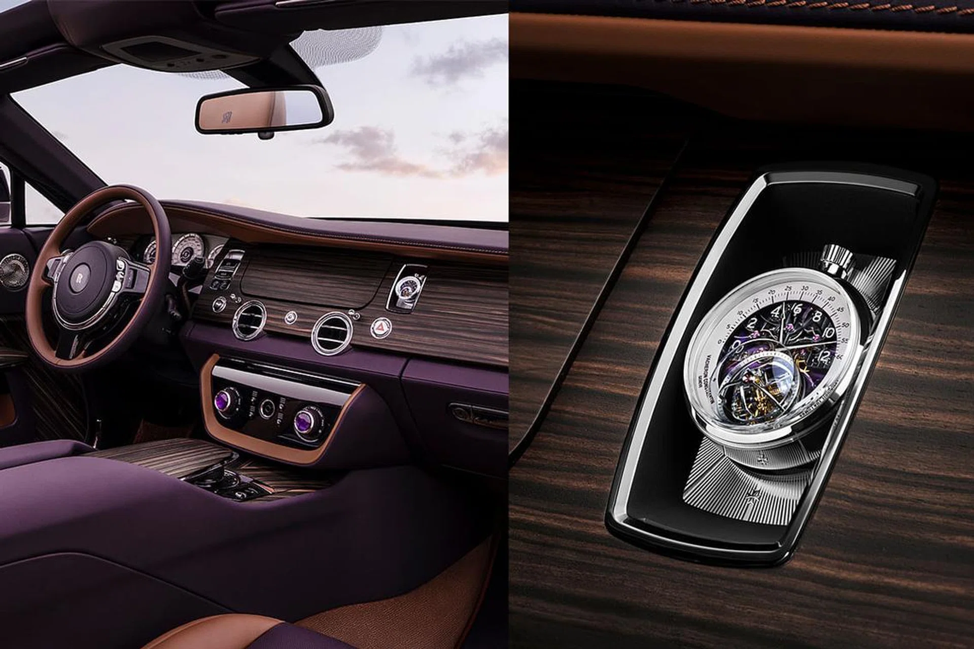 Les Cabinotiers Armillary Tourbillon is custom-made for the bespoke Rolls-Royce Amethyst Droptail.
