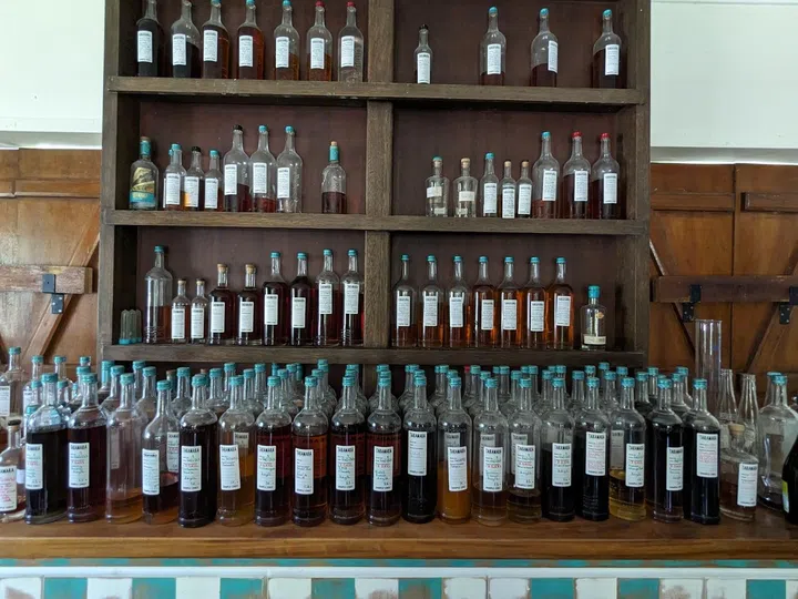 The rum library at Takamaka Rum Distillery. (Photo: Kenneth SZ Goh) 