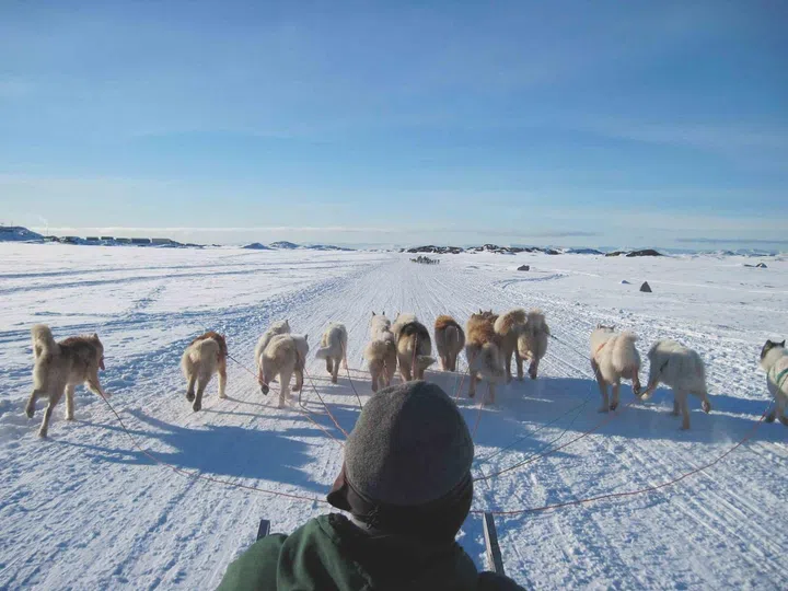 As there are virtually no roads between towns, transportation in winter has historically been by dog sled. (Photo: 123RF)