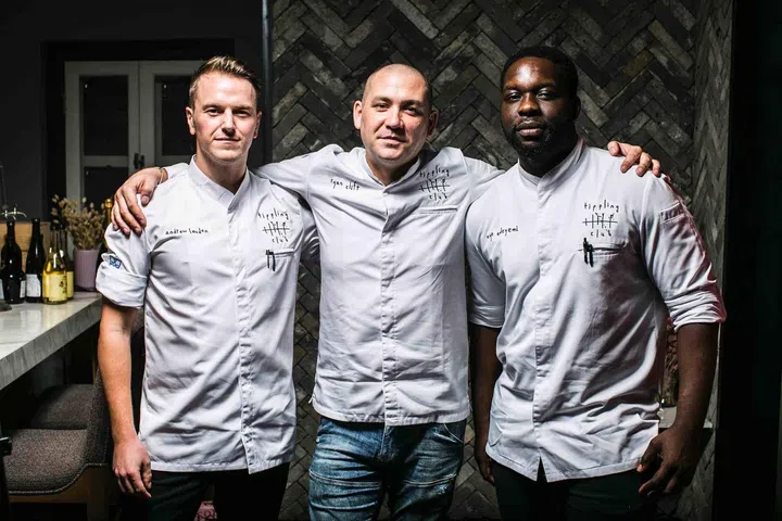 From Left: Tippling Club head bartender Andrew Loudon, chef-owner Ryan Clift, and head chef Ayo Adeyemi. Photo: Tippling Club