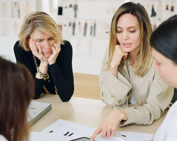 Former Chloe creative director Gabriela Hearst and Atelier Jolie founder Angelina Jolie. (Photo: Chloe)