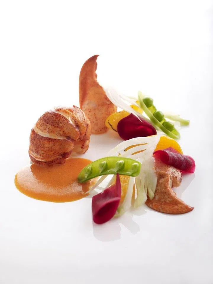 Lobster poached in butter. 