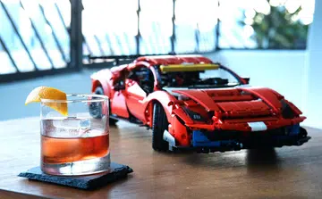 The Lego Technic Ferrari 488 GTE.