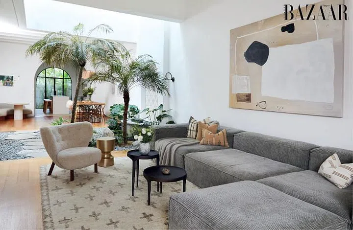The internal courtyard features a Moorish‑style wishing fountain.