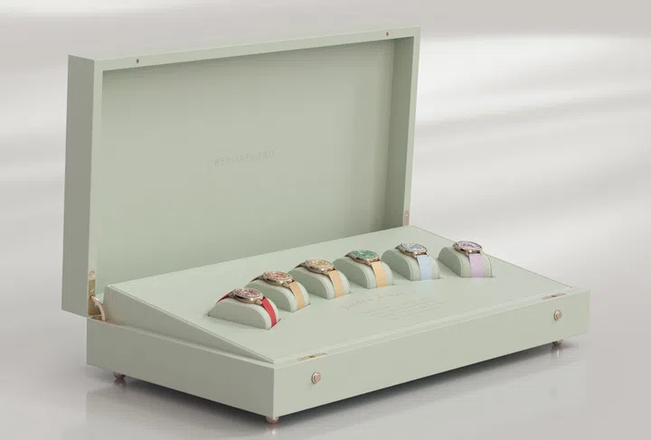 The six watches will presented in a luxurious leather-clad case that is made in Geneva (Photo: Beauregard)